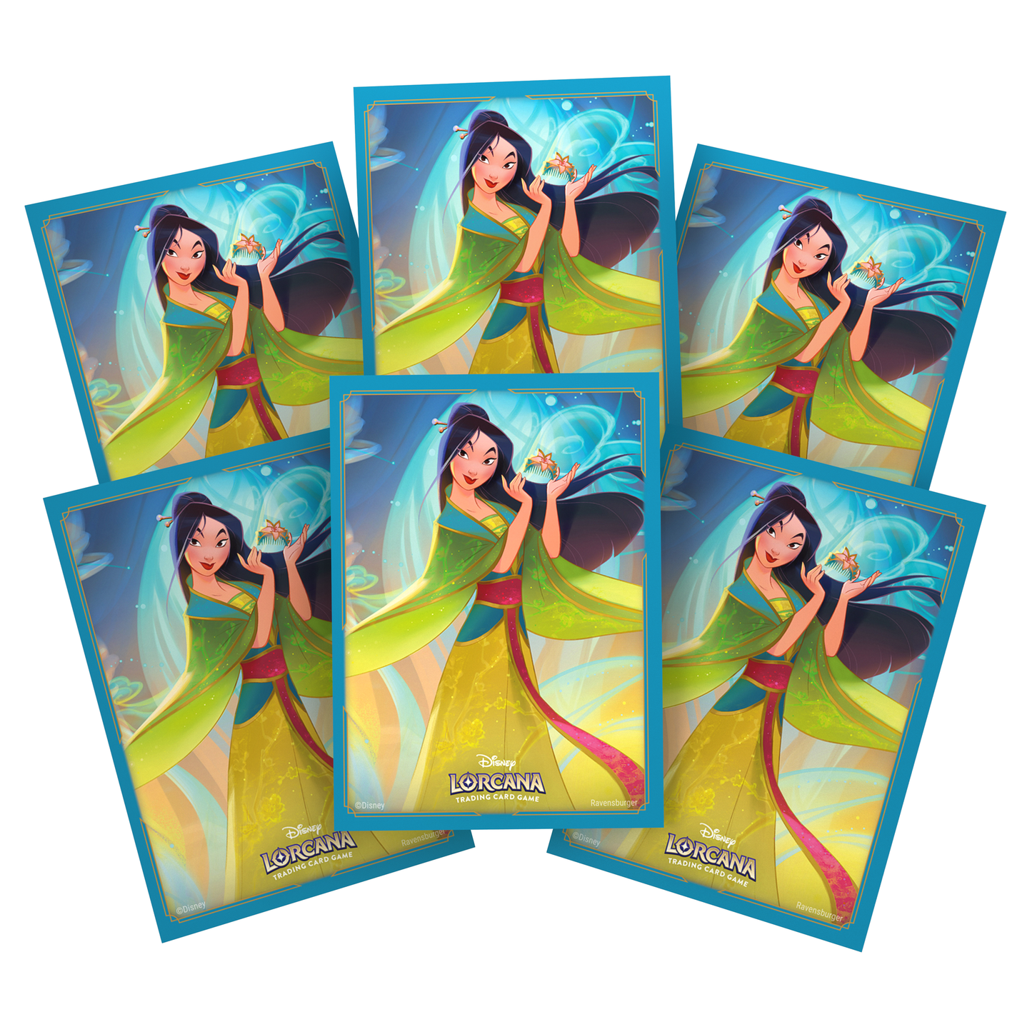 Disney Lorcana Set 9 Mythen Kartenhuellen Mulan - Produktansicht Inhalt