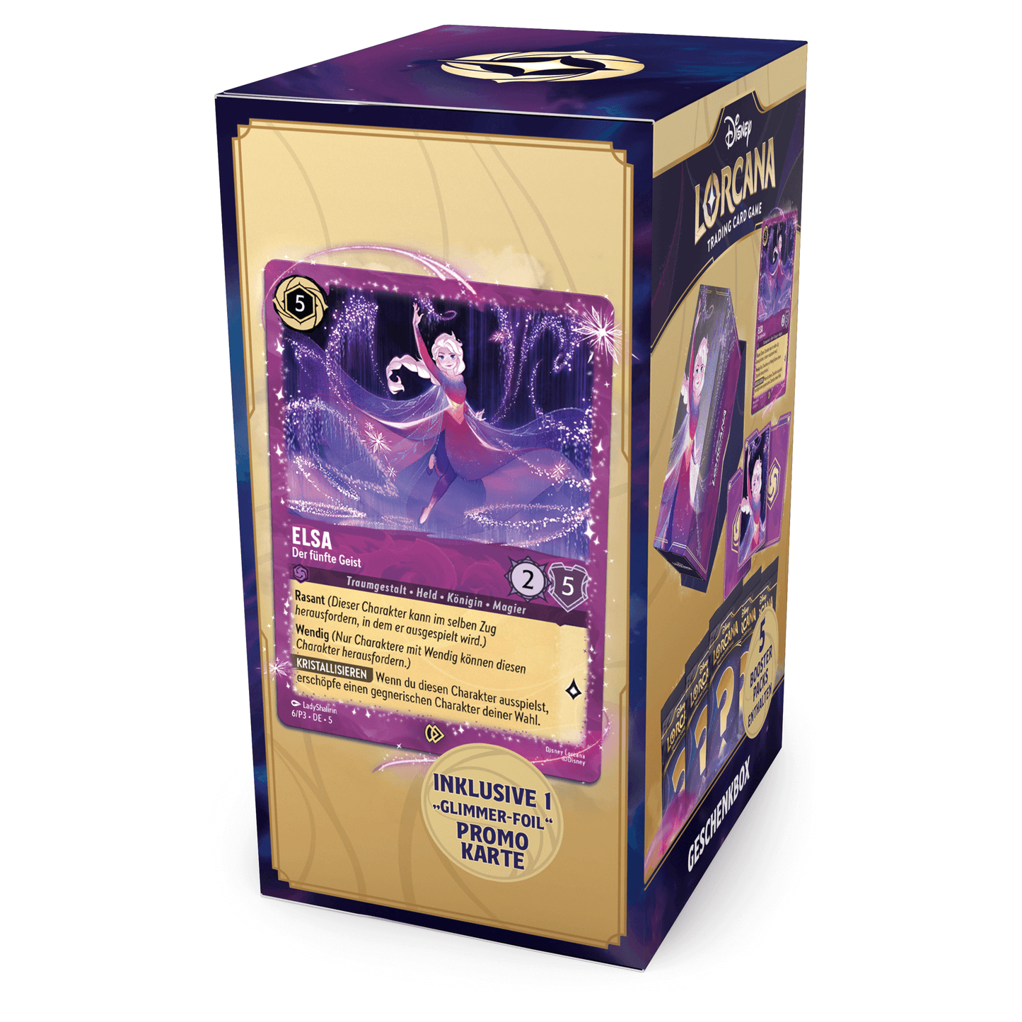 Disney Lorcana - Mythen - Spezial Geschenk-Set Elsa DE Produktansicht hinten