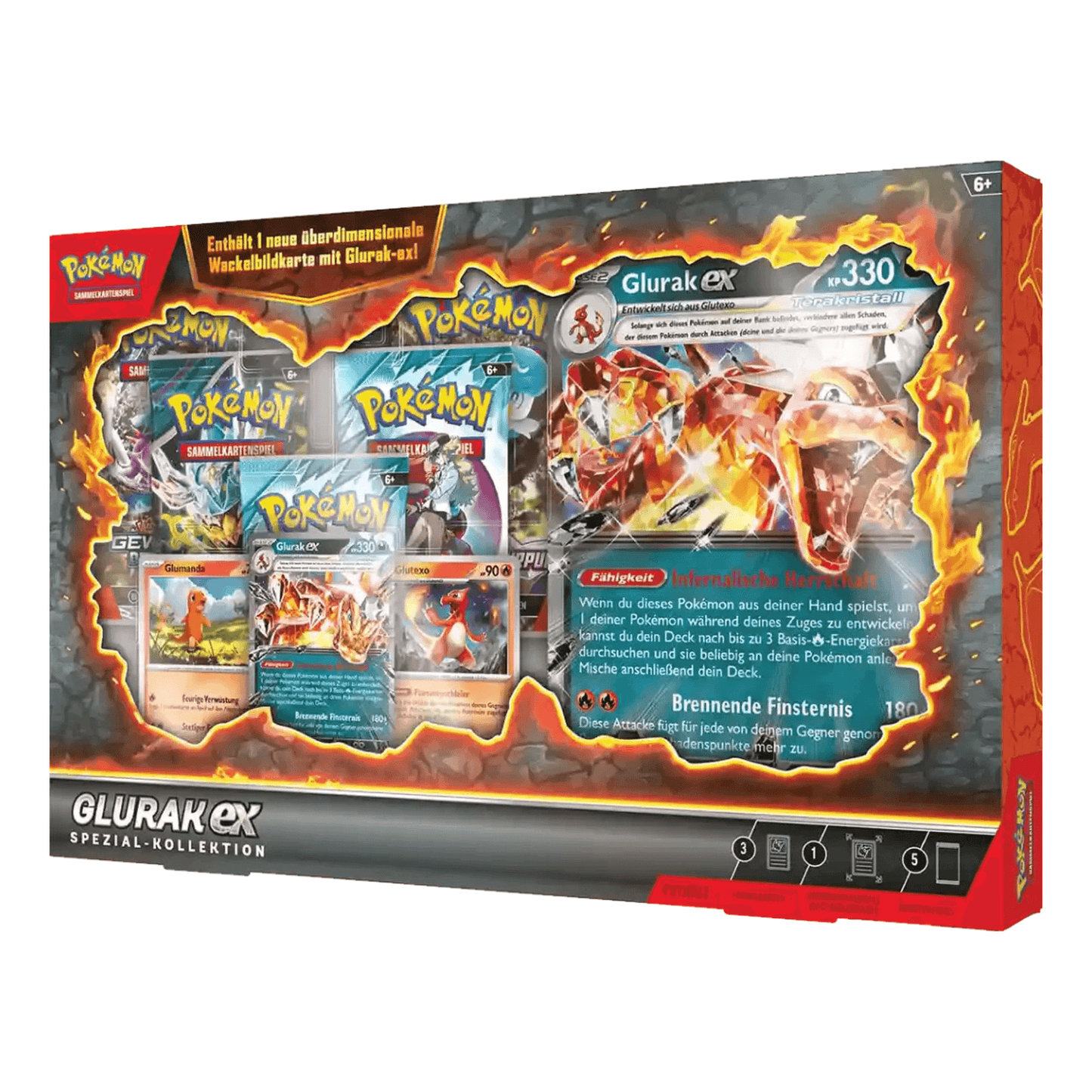 Pokemon Glurak ex - Spezial-Kollektion DE - Produktansicht front