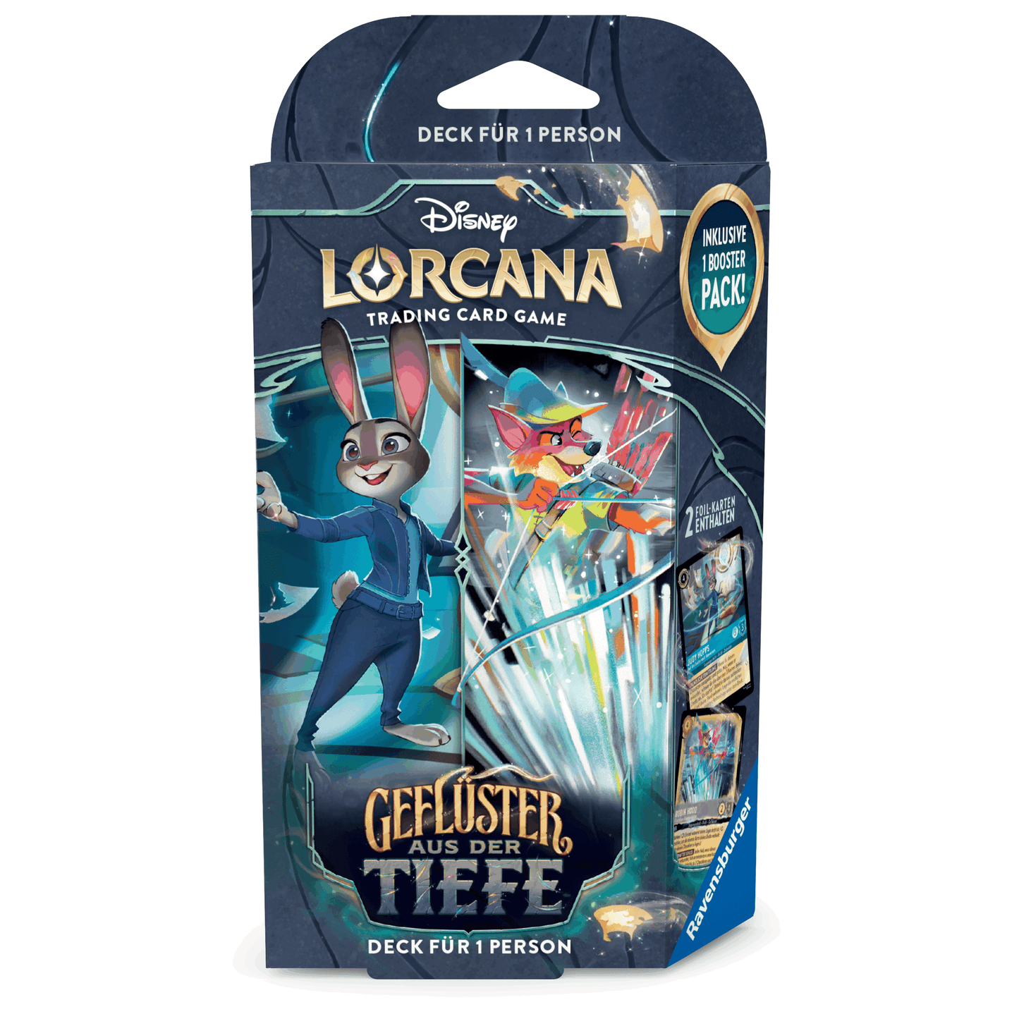 Disney Lorcana - Geflüster aus der Tiefe - Starter Deck Saphir & Stahl DE