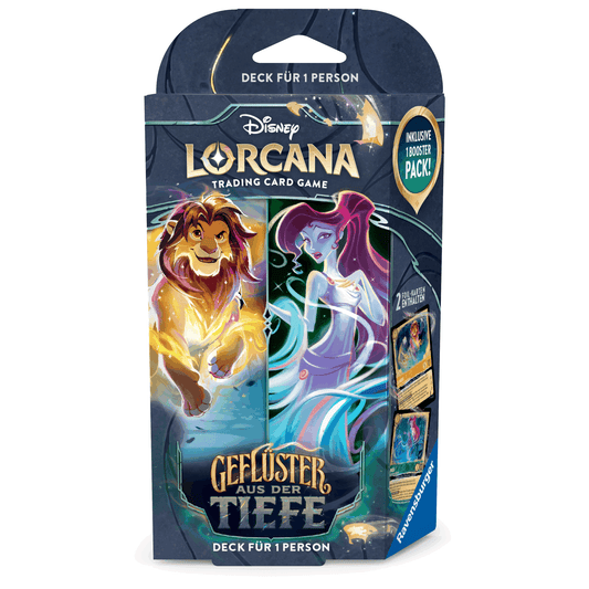Disney Lorcana - Geflüster aus der Tiefe - Starter Deck Bernstein & Smaragd DE