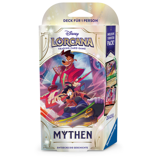 Disney Lorcana Set 9 Mythen Starter Deck Smaragd und Rubin Deutsch - Produktansicht vorne