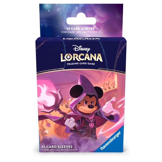 Disney Lorcana Set 8 Domäne von Dschafar Kartenhüllen Mickey Mouse Wayward Sorcerer - Produktansicht vorne