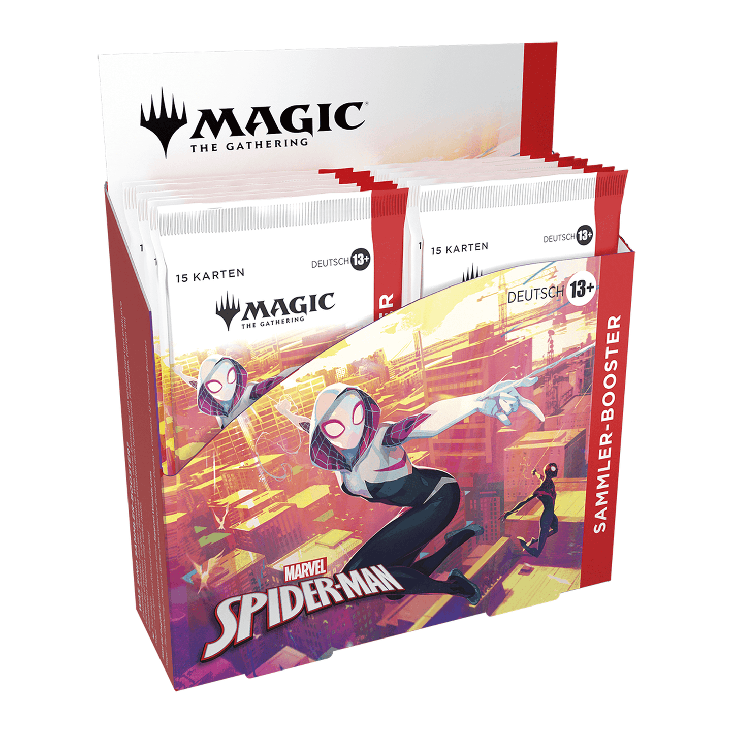 Magic The Gathering Spider-Man Sammler Booster Display DE Frontansicht