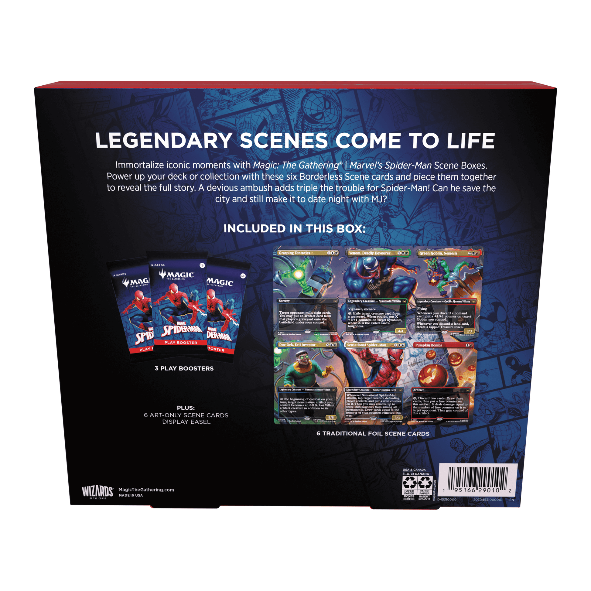 Magic The Gathering - Marvel Spider-Man Scene Box EN - Produktansicht back